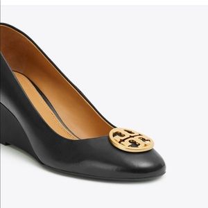Tory Burch black chelsea wedges